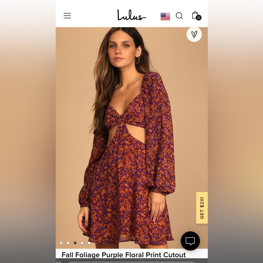 Lulu's Purple Long Sleeve Dress - Picture 2 of 7